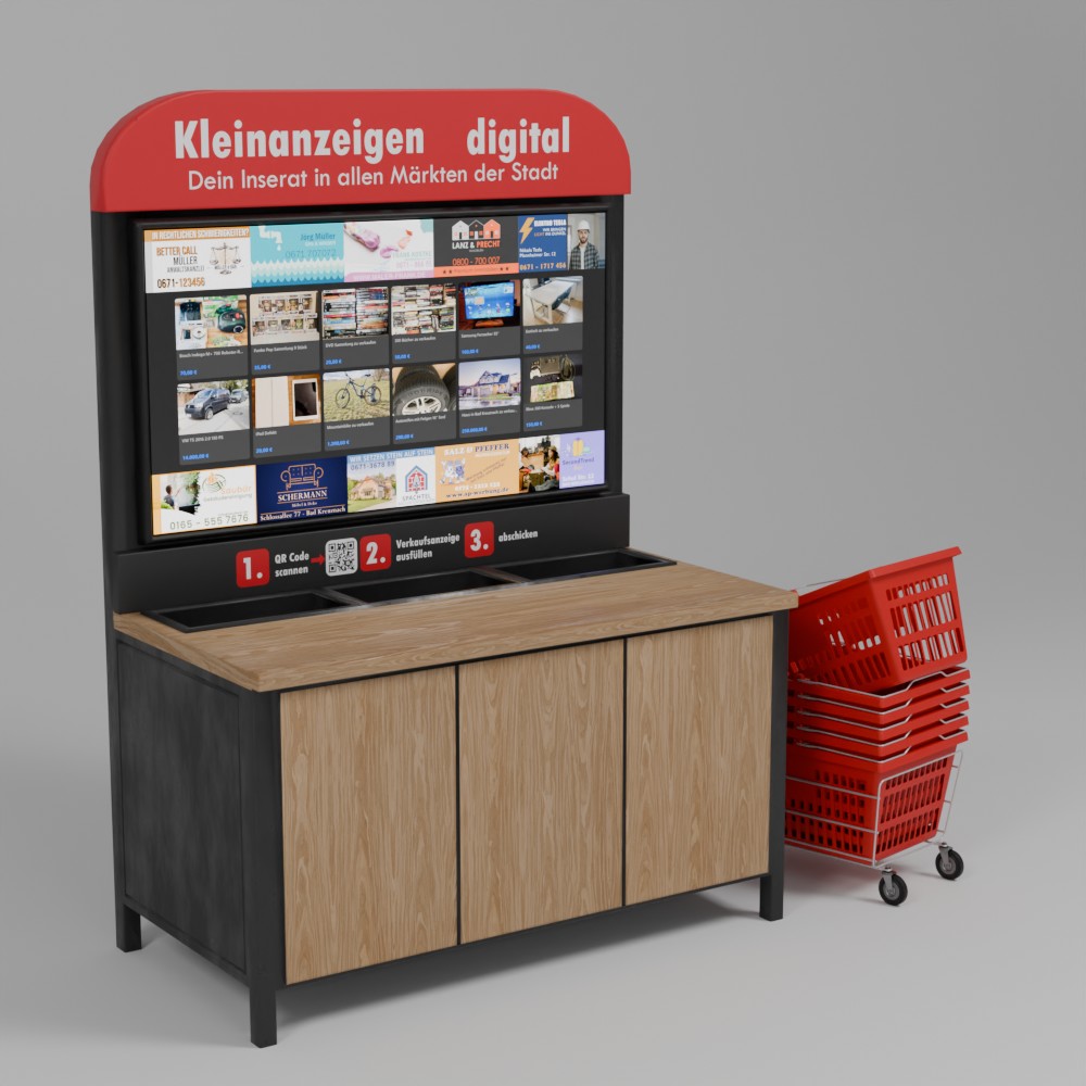 Pinix Digitale Pinnwand Seitenansicht