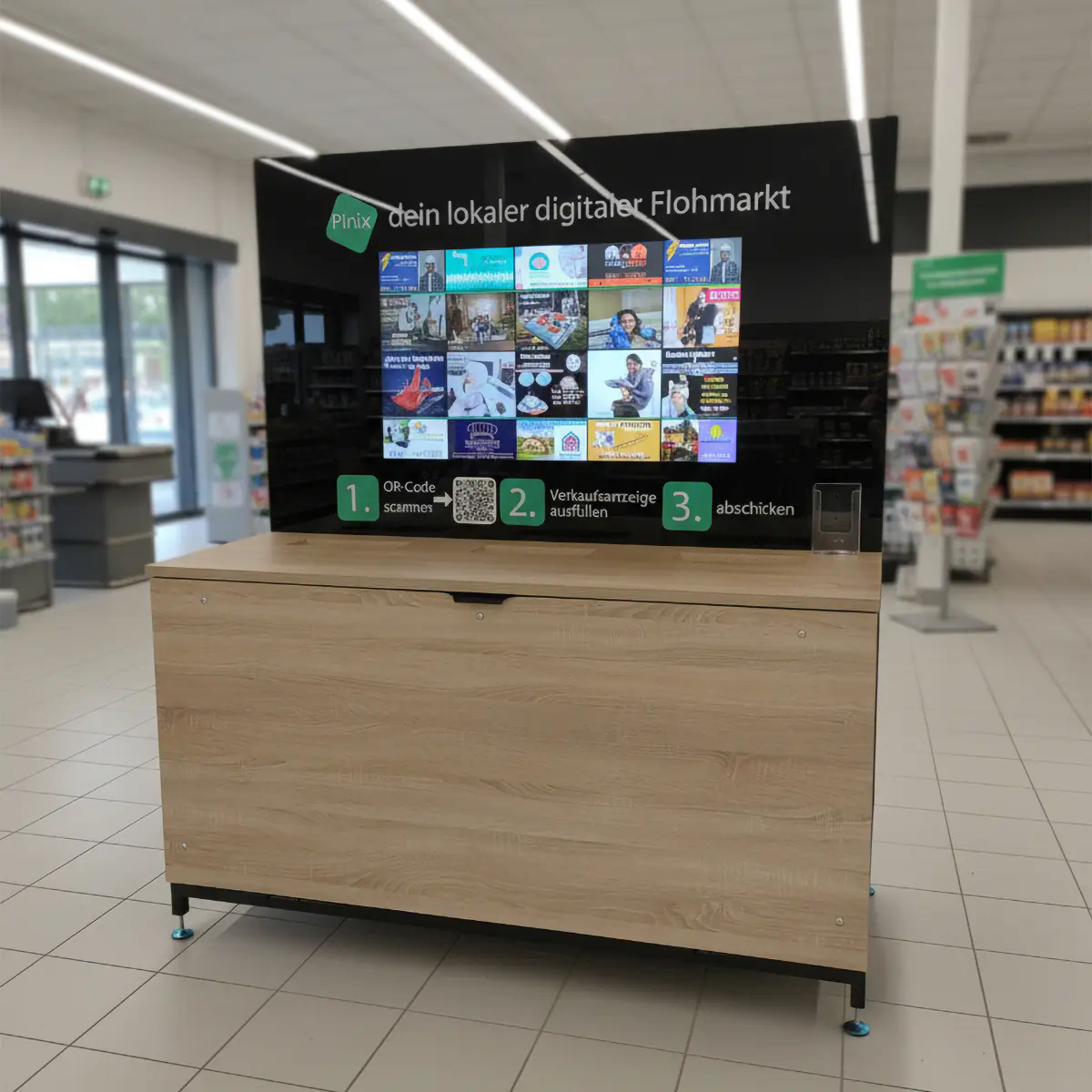 Pinix Digitale Pinnwand Seitenansicht